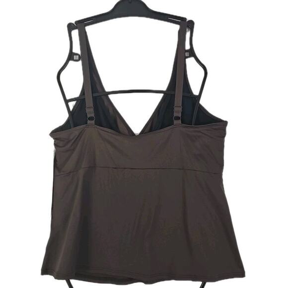 Coco Reef Tankini Top 40DD Bra Size Brown Swimsuit Tank Top NWT. - Picture 12 of 16